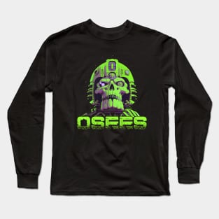 Music Face And Green Color Long Sleeve T-Shirt